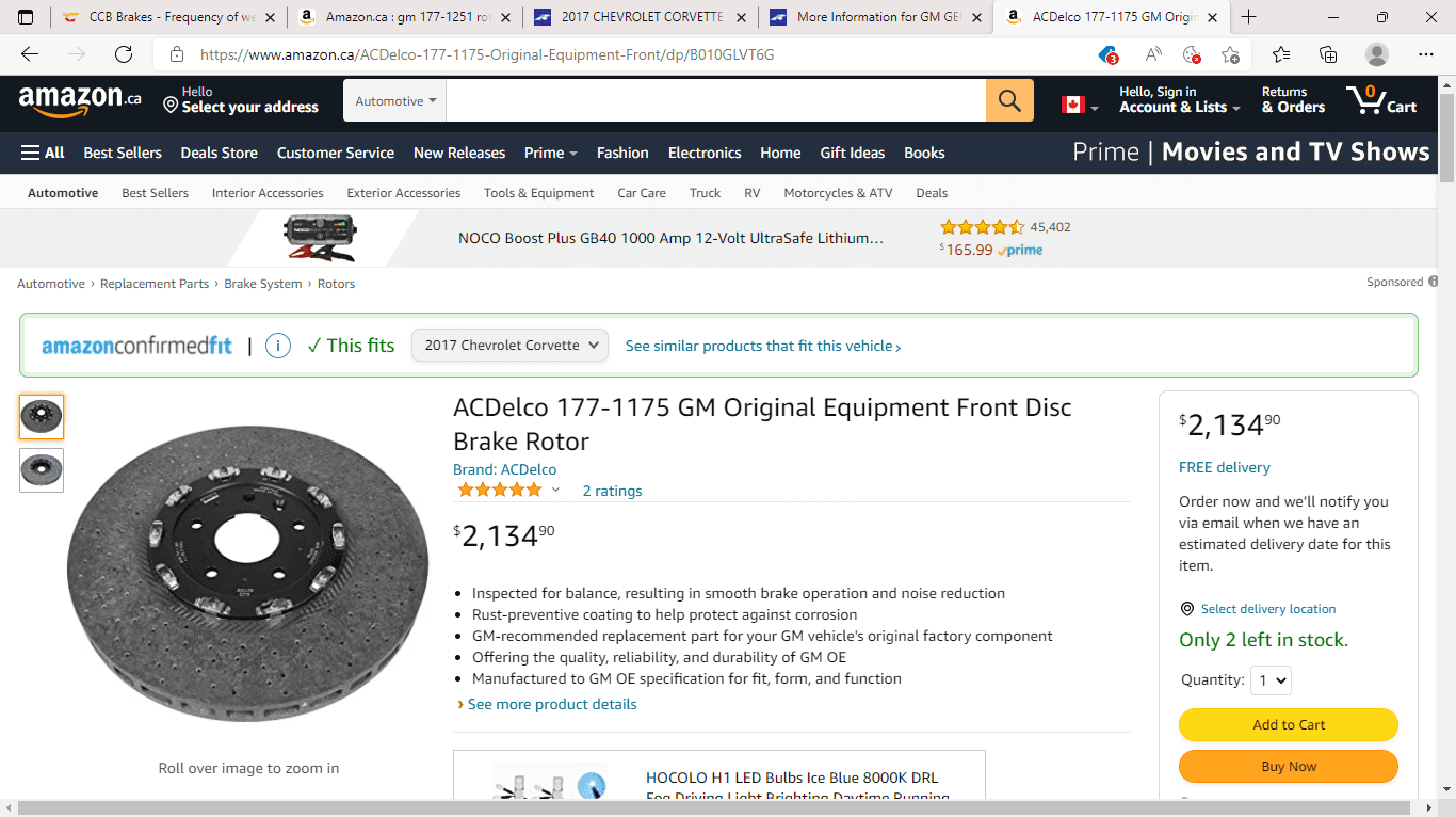 ACDelco 177-1175 GM Original Equipment Front Disc Brake Rotor, Rotors - Amazon Canada and 4 mo...png
