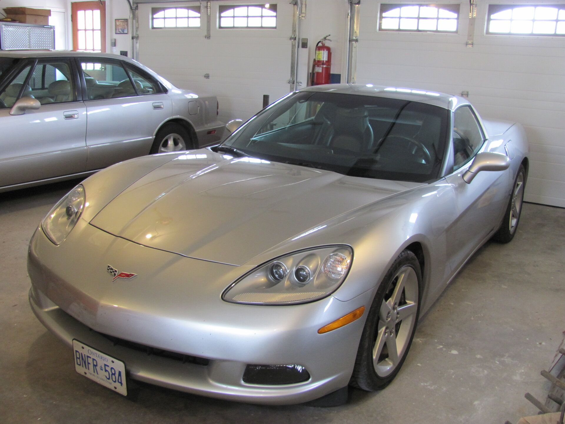 Corvette In Renovated Garage.JPG