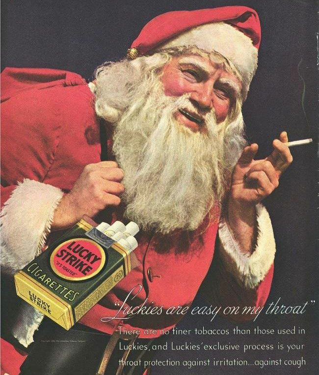 holiday Christmas ad cigarette 1955 Santa Claus.jpg