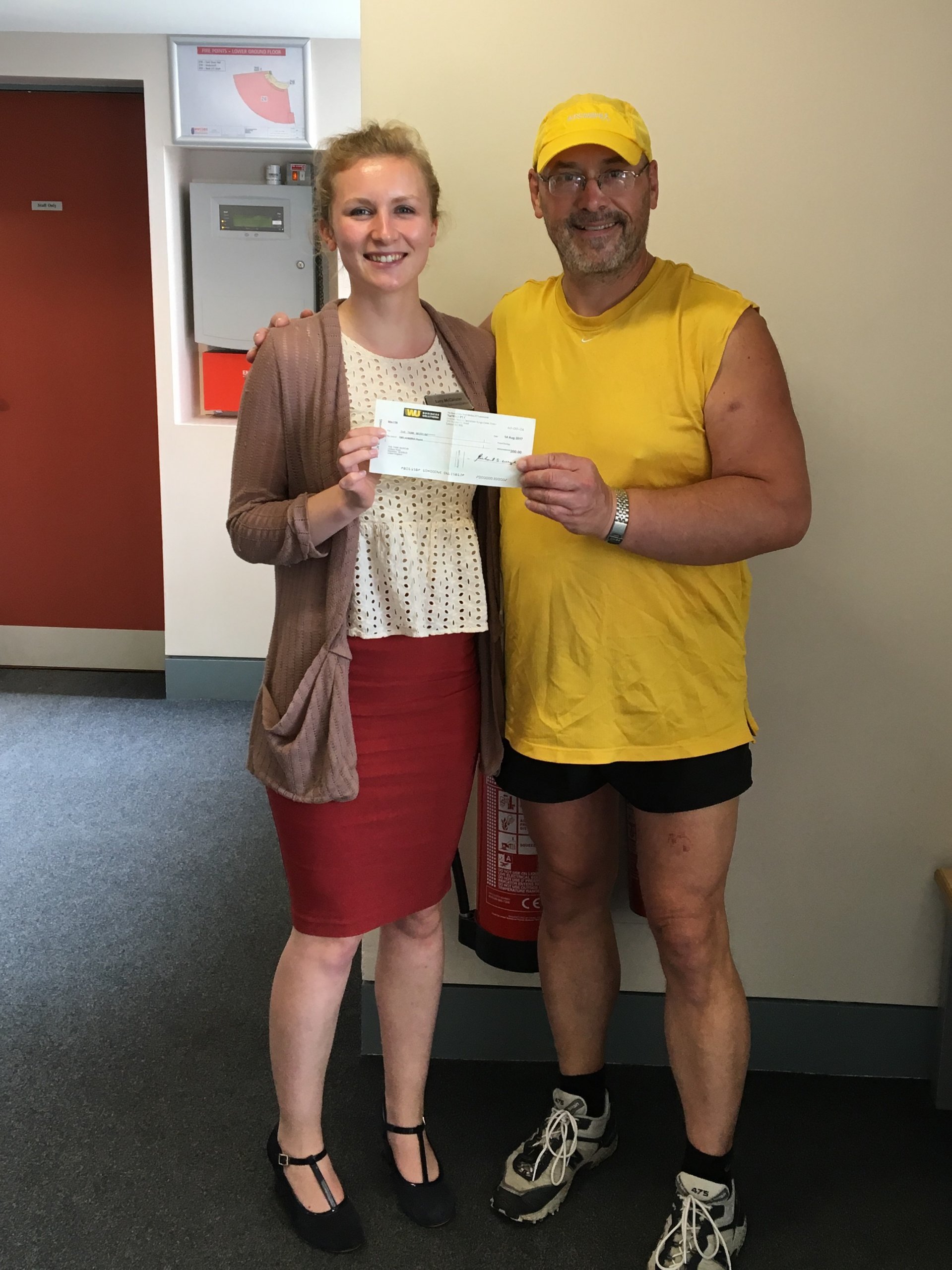 Lucy and donation Bovington 2017.JPG