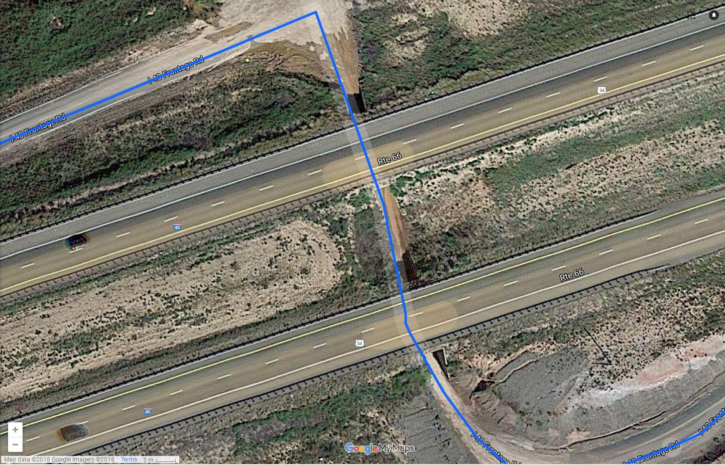 Route 66 I-40 underpass culvert near Tucumcari, MN.JPG